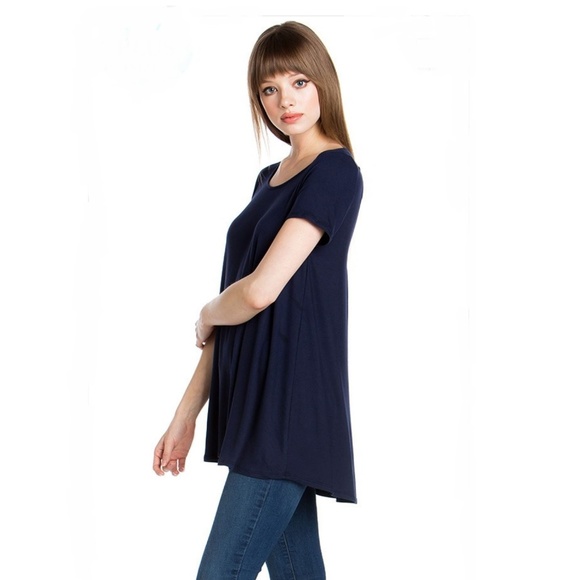 NWT Sweet Pea Plus Short Sleeve Crisscross Back Tunic - Picture 3 of 4